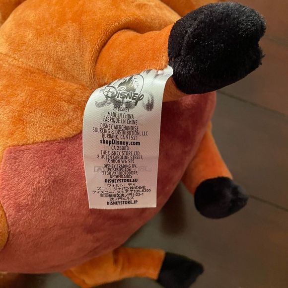 Disney Orange and Black Pumbaa Plush Toy - Picture 5 of 11